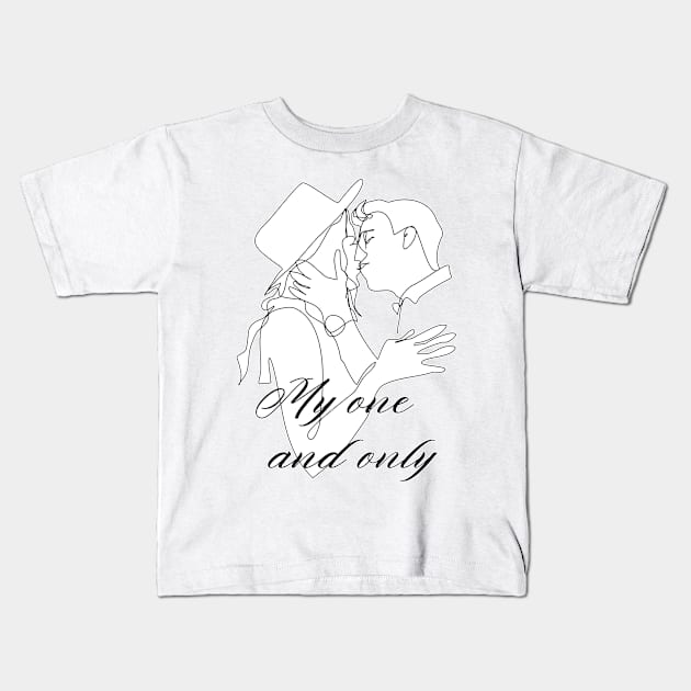 My one and only. Valentines day gift idea Kids T-Shirt by Orangerinka